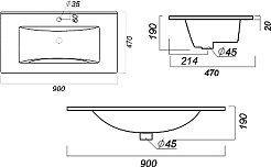 Misty Тумба с раковиной Сахара 90 белая – фотография-3